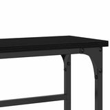 Console Table with Shelf Black oak 75 x 19.5 x 75 cm - Low Angle
