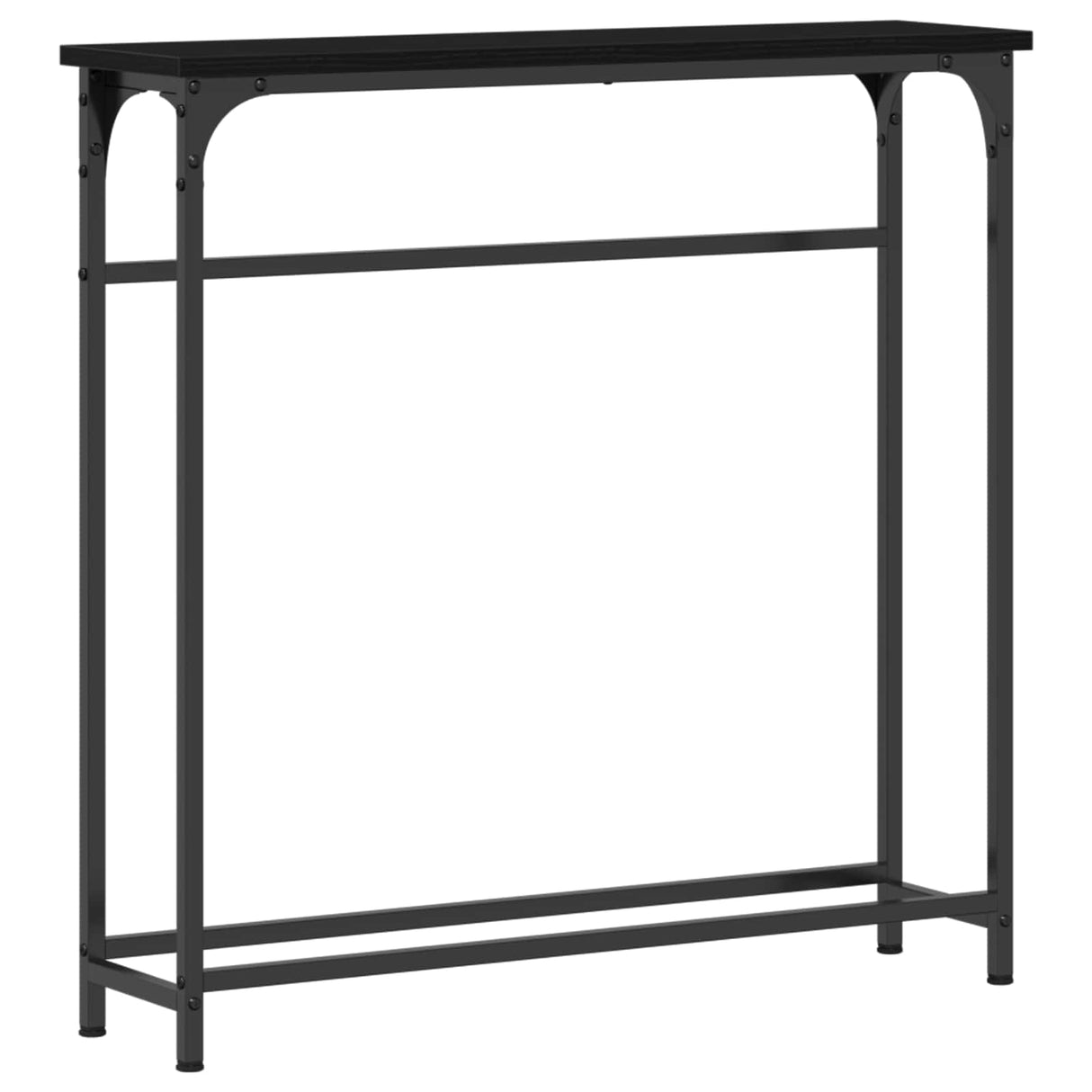 Console Table Black Oak 75 x 19,5 x 75 cm Engineered Wood