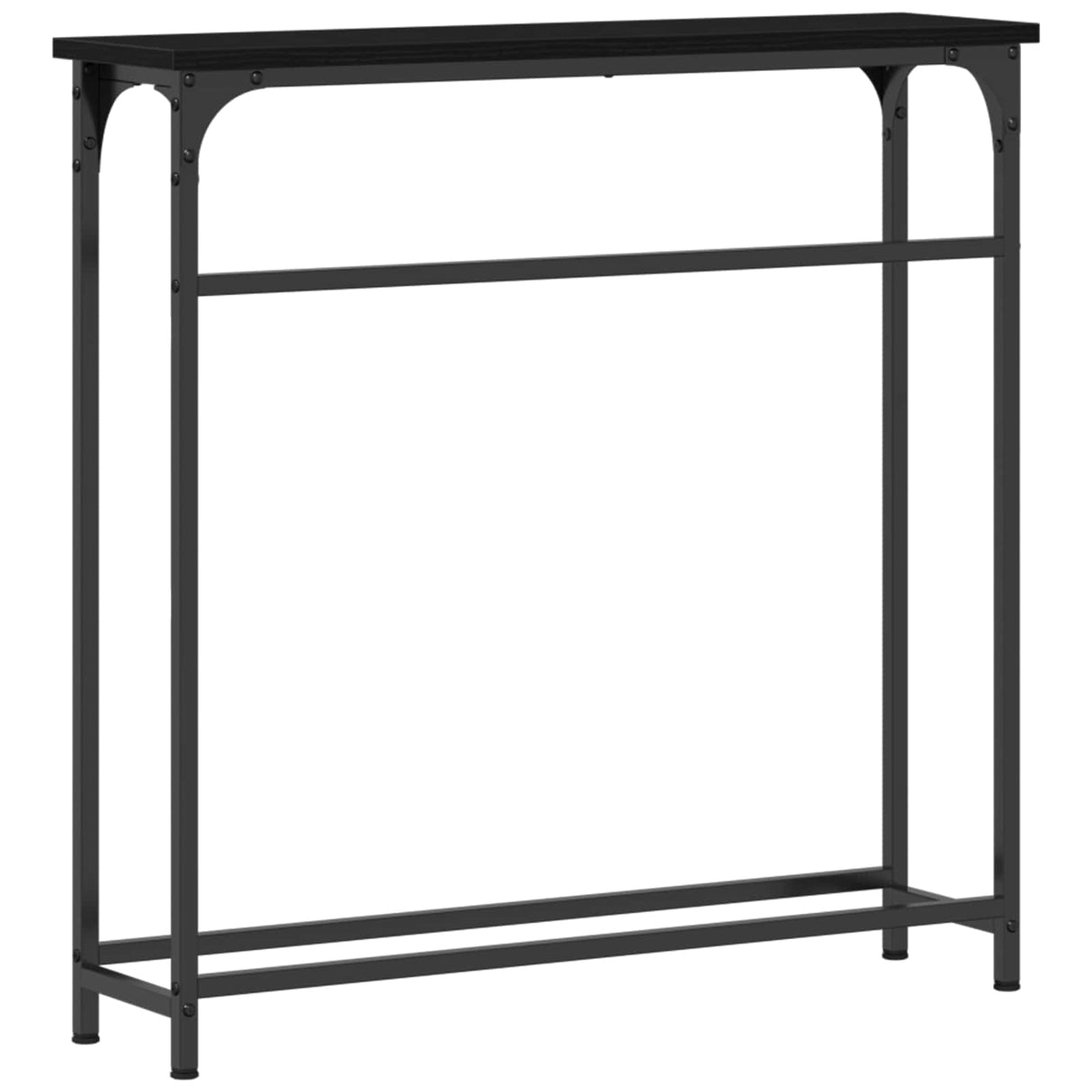 Console Table Black Oak 75 x 19,5 x 75 cm Engineered Wood