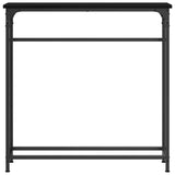 Console Table with Shelf Black oak 75 x 19.5 x 75 cm - 45-Degree Angle