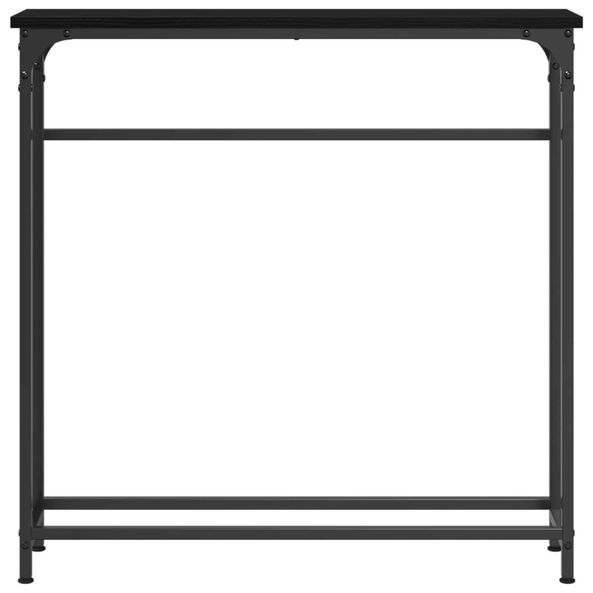Console Table Black Oak 75 x 19,5 x 75 cm Engineered Wood
