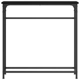 Console Table Black Oak 75 x 19,5 x 75 cm Engineered Wood