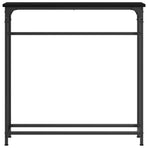 Console Table Black Oak 75 x 19,5 x 75 cm Engineered Wood