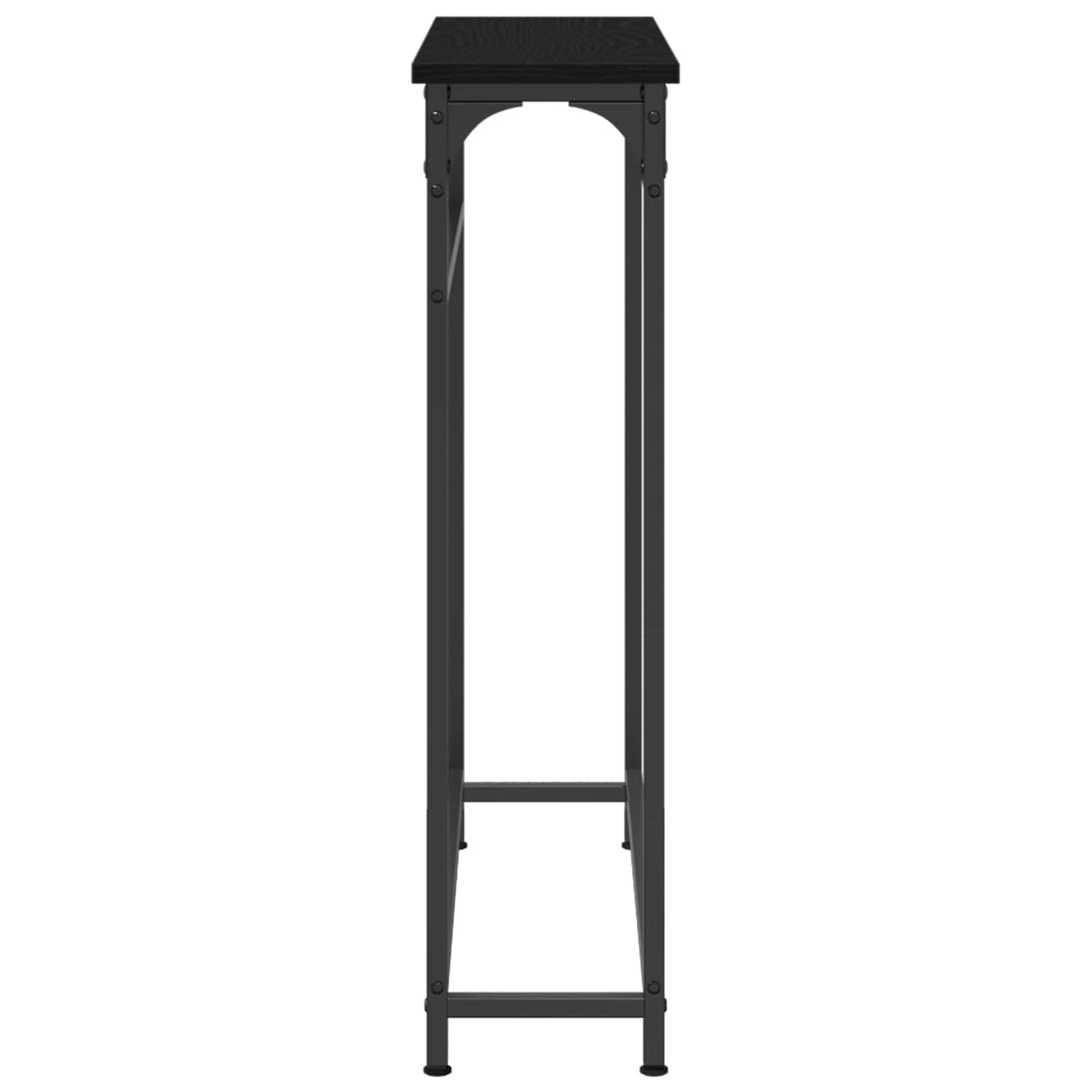 Console Table Black Oak 75 x 19,5 x 75 cm Engineered Wood