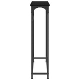 Console Table Black Oak 75 x 19,5 x 75 cm Engineered Wood