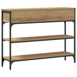 Console Table Artisan Oak 100 x 25 x 75 cm Engineered Wood - Low Angle