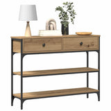 Console Table Artisan Oak 100 x 25 x 75 cm Engineered Wood