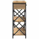 Console Table Artisan oak 75 x 28 x 75 cm - Rear View