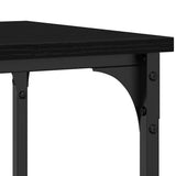 Console Table with Shelf Black oak 100 x 35 x 75 cm - Low Angle