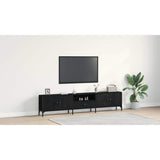 TV Cabinet Black oak 200 x 25 x 44 cm Engineered wood - Extra Image