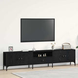 TV Cabinet 200 x 25 x 44 cm Black oak Engineered wood