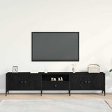 TV Cabinet 200 x 25 x 44 cm Black oak Engineered wood