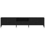 TV Cabinet Black oak 200 x 25 x 44 cm Engineered wood