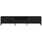 TV Cabinet 200 x 25 x 44 cm Black oak Engineered wood