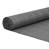 Garden Fence Double-Sided Grey 1.8x3 m PVC - Front View