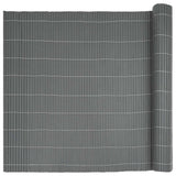 Garden Fence Double-Sided Grey 1.8x3 m PVC - 45-Degree Angle