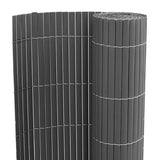 Garden Fence Double-Sided Grey 1.8x3 m PVC - Rear View