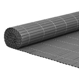 Garden Fence Double-Sided Grey 1.8x5 m PVC - Front View