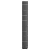Garden Fence Double-Sided Grey 1.8x5 m PVC - Top-Down View
