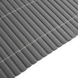 Garden Fence Double-Sided Grey 1.8x5 m PVC - Close-Up Angle