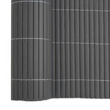Garden Fence Double-Sided Grey 1.8x5 m PVC - Low Angle