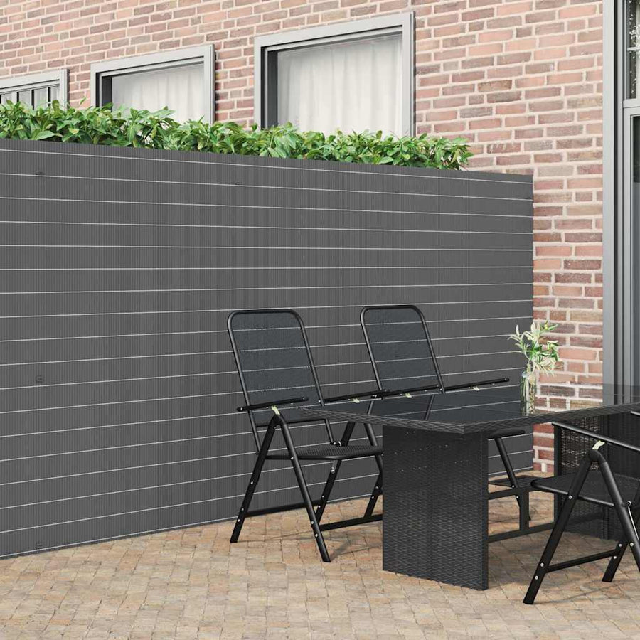Garden Fence Double-Sided Grey 1.8x5 m PVC