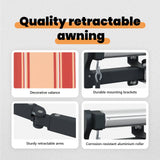 Retractable Awning Yellow and Orange 300 x 250 cm
