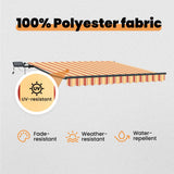 Retractable Awning Yellow and Orange 300 x 250 cm - Extra Image