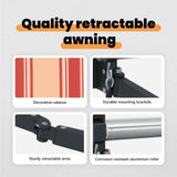 Retractable Awning Yellow and Orange 300 x 250 cm - Low Angle
