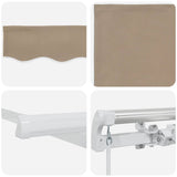 Retractable Awning Beige 300 x 250 x 165 cm - Top-Down View