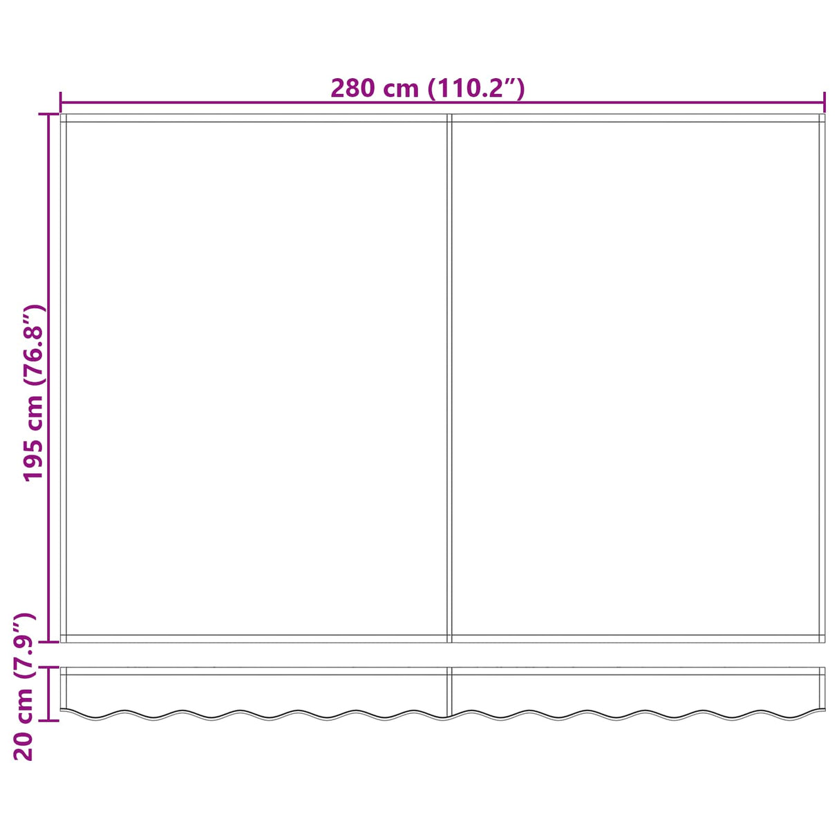 Retractable Awning Beige 300 x 250 x 165 cm