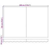 Retractable Awning Beige 300 x 250 x 165 cm