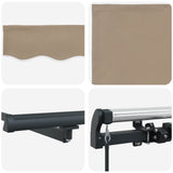 Retractable Awning Beige 300 x 250 cm Polyester and Aluminium - Low Angle