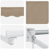 Retractable Awning Beige 300 x 250 x 165 cm - Low Angle