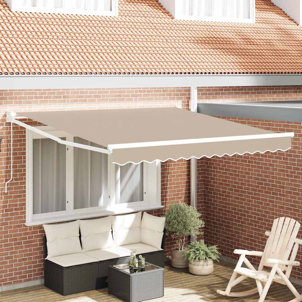 Retractable Awning Beige 300 x 250 x 165 cm