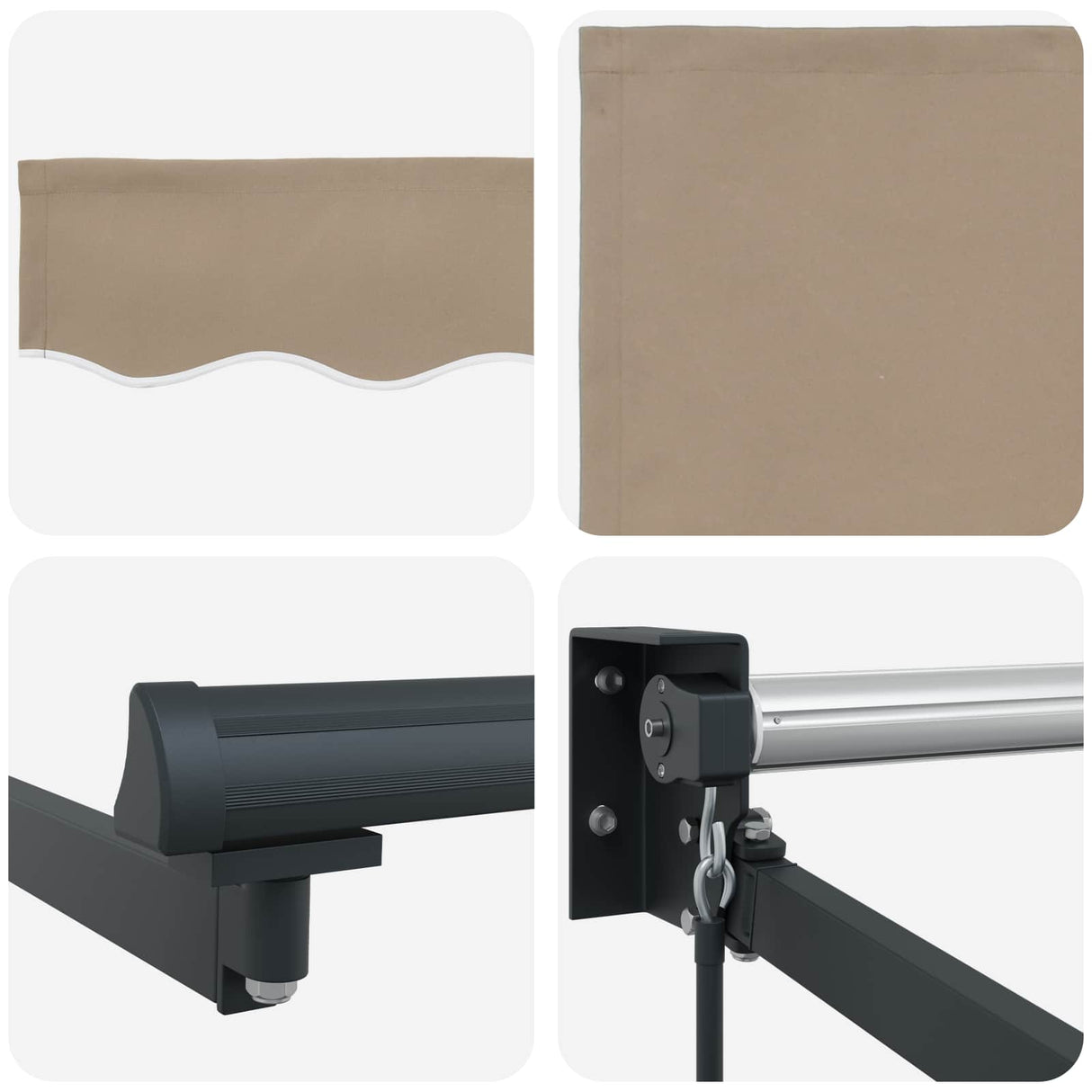 Retractable Awning Beige 300 x 250 x 165 cm