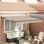 Manual Awning 3 x 2.5 m Beige 100% Polyester