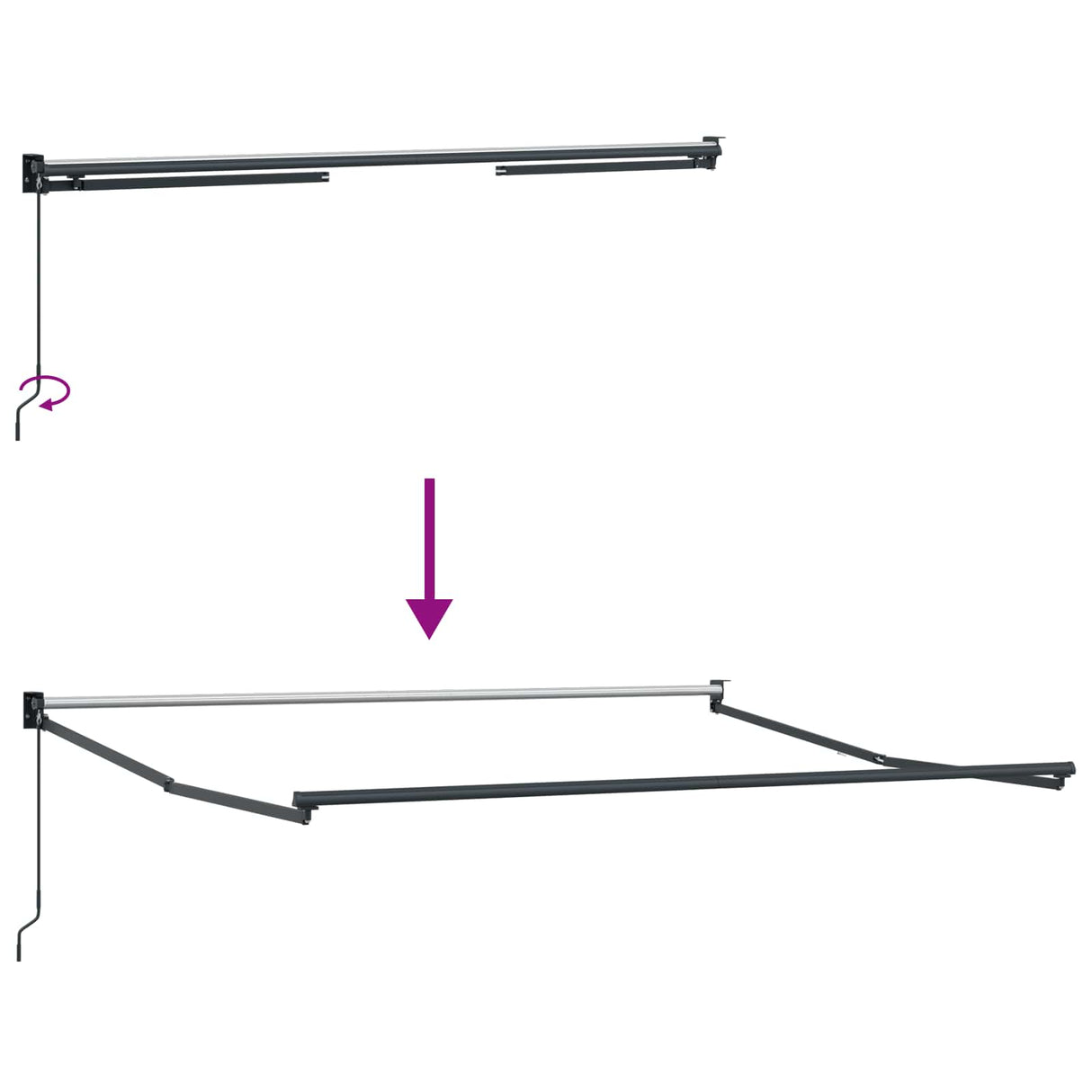 Retractable Awning Beige 300 x 250 x 165 cm