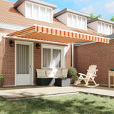 Retractable Awning Yellow and Orange 400 x 300 cm - Side View