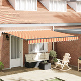 Retractable Awning Yellow and Orange 400 x 300 cm