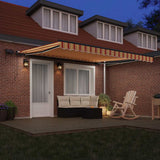 Retractable Awning Yellow and Orange 400 x 300 cm - Side View