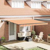 Retractable Awning Yellow and Orange 400 x 300 cm