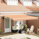 Retractable Awning Yellow and Orange 400 x 300 cm