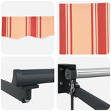 Retractable Awning Yellow and Orange 400 x 300 cm - Low Angle