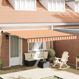 Retractable Awning Yellow and Orange 400 x 300 cm