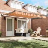 Retractable Awning Yellow and Orange 400 x 300 cm - Side View