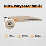Retractable Awning Beige 400 x 300 cm Polyester and Aluminium