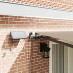 Manual Awning with Solar LED 4 x 3 m Beige 100% Polyester