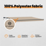 Retractable Awning Beige 400 x 300 cm Fabric and Aluminium