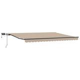 Retractable Awning Beige 400 x 300 cm Fabric and Aluminium